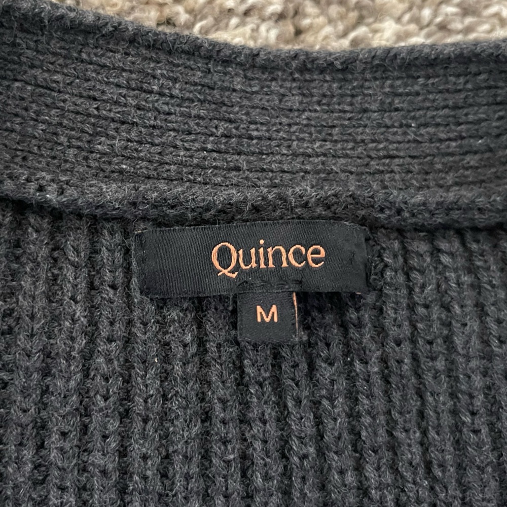 Quince Black Women's Cardigan Sweater - Picture 2 of 5